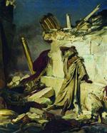 Bild:Cry of prophet Jeremiah on the Ruins of Jerusalem