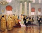 Ilya Efimovich Repin  - Bilder Gemälde - Die Hochzeit Nikolaus II. und der Großherzogin Alexandra Fjodorowna
