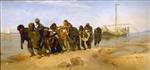 Ilya Efimovich Repin  - Bilder Gemälde - Die Wolgatreidler