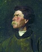 Ilya Efimovich Repin  - Bilder Gemälde - Kopf eines Bauern