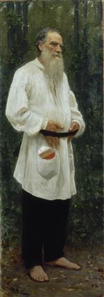 Ilya Efimovich Repin  - Bilder Gemälde - Leo Tolstoj
