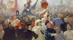 Ilya Efimovich Repin  - Bilder Gemälde - Manifestation