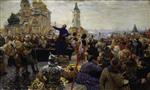 Ilya Efimovich Repin  - Bilder Gemälde - Minins Aufruf an die Nowgoroder