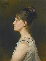 Ilya Efimovich Repin  - Bilder Gemälde - Portrait of a Lady
