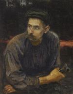 Ilya Efimovich Repin  - Bilder Gemälde - Portrait of a Worker