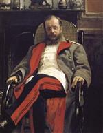 Ilya Efimovich Repin  - Bilder Gemälde - Portrait of Composer Cesar Antonovich Cui