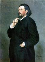 Ilya Efimovich Repin  - Bilder Gemälde - Portrait of Music Editor and Patron Mitrofan Petrovich Belyayev