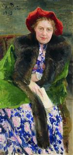 Ilya Efimovich Repin  - Bilder Gemälde - Portrait of Nadezhda Nordman-Severova