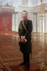 Ilya Efimovich Repin  - Bilder Gemälde - Portrait of Nicholas II, The Last Russian Emperor