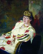 Ilya Efimovich Repin  - Bilder Gemälde - Portrait of patroness and countess Mara Konstantinovna Oliv