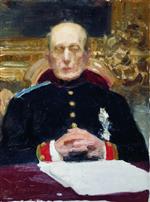 Ilya Efimovich Repin  - Bilder Gemälde - Portrait of Russian Statesman and Jurist Konstantin Petrovich Pobedonostsev