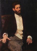 Ilya Efimovich Repin  - Bilder Gemälde - Portrait of sculptor Mark Matveevich Antokolski