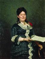 Ilya Efimovich Repin  - Bilder Gemälde - Portrait of Singer Alexandra Molas