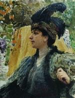 Ilya Efimovich Repin  - Bilder Gemälde - Portrait of V. V. Verevkina