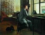 Ilya Efimovich Repin  - Bilder Gemälde - Vorbereitung auf die Prüfung