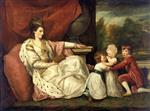 Joshua Reynolds  - Bilder Gemälde - Charlotte Grenvill and her Children