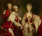 Joshua Reynolds  - Bilder Gemälde - George, Earl Harcourt, His Wife Elizabeth and Brother, William