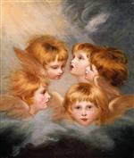 Joshua Reynolds  - Bilder Gemälde - Heads of Angels