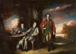 Joshua Reynolds  - Bilder Gemälde - Henry Fane with Inigo Jones and Charles Blair