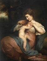 Joshua Reynolds  - Bilder Gemälde - Hope Nursing Love