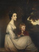 Joshua Reynolds  - Bilder Gemälde - Jermima, Marchioness Cornwallis and Her Son