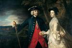Joshua Reynolds  - Bilder Gemälde - John, Earl of Egmont and His Second Wife Catherine