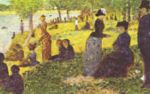 Georges Seurat - Bilder Gemälde - Die Insel La Grande Jatte mit Ausflüglern