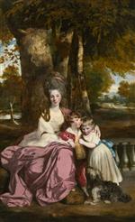 Joshua Reynolds  - Bilder Gemälde - Lady Elizabeth Delmé and Her Children