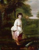 Joshua Reynolds  - Bilder Gemälde - Lady Gertrude Fitzpatrick