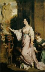 Joshua Reynolds  - Bilder Gemälde - Lady Sarah Bunbury Sacrificing to the Graces