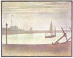 Georges Seurat - Peintures - Une soirée sur le canal de Gravelines