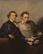 Joshua Reynolds  - Bilder Gemälde - Mr Huddersford and Mr Bampfylde