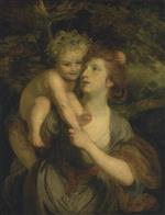 Joshua Reynolds  - Bilder Gemälde - Mrs Hartley as a Nymph with a Young Bacchus