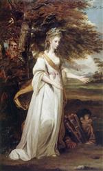 Joshua Reynolds  - Bilder Gemälde - Mrs Tollemache as Miranda