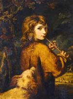 Joshua Reynolds  - Bilder Gemälde - Piping Shepherd Boy