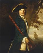Joshua Reynolds  - Bilder Gemälde - Portrait of a Naval Lieutenant
