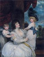 Joshua Reynolds  - Bilder Gemälde - Portrait of Jane, Countess of Harrington, with her Sons