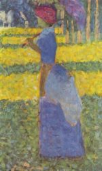 Georges Seurat - Bilder Gemälde - Frau mit Sonnenschirm