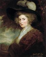 Joshua Reynolds  - Bilder Gemälde - Portrait of Mrs. Charles James Fox