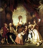 Joshua Reynolds  - Bilder Gemälde - Portrait of the Duke and Duchess of Marlborough with family