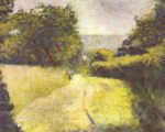 Georges Seurat  - Bilder Gemälde - Le Chemin creux