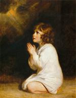Joshua Reynolds  - Bilder Gemälde - The Infant Samuel
