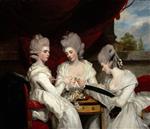 Joshua Reynolds  - Bilder Gemälde - The Ladies Waldergrave