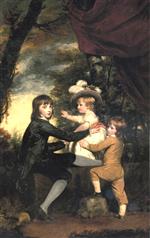 Joshua Reynolds  - Bilder Gemälde - The Lamb Children