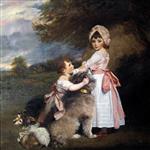 Joshua Reynolds  - Bilder Gemälde - The Marquis of Granby and Lady Elizabeth Manners, as Children