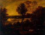 Joshua Reynolds  - Bilder Gemälde - The Thames from Richmond Hill