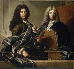 Hyacinthe Francois Rigaud - Bilder Gemälde - Charles le Brun and Pierre Mignard