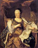 Hyacinthe Francois Rigaud  - paintings - Elisabeth Charlotte (Liselotte) of the Palatinate