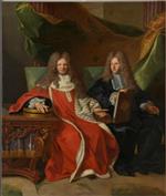 Hyacinthe Francois Rigaud  - paintings - Monsieur Le Bret and his son, Cardin Le Bret
