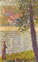 Georges Seurat  - Bilder Gemälde - Morgenspaziergang (Die Seine bei Courbevoie)